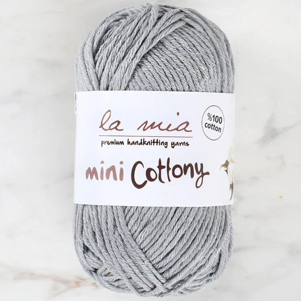 La Mia Mini Cottony 25 gr Gri Bebek El Örgü İpi - ürün görseli 1