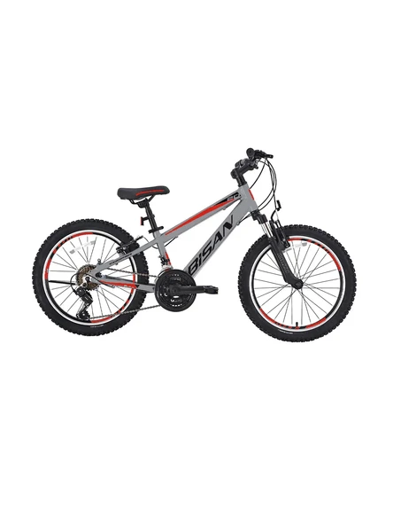 COOPER ÇOCUK BİSİKLETİ 30 CM V FREN 24 JANT 21 VİTES AÇIK GRİ KIRMIZI ürün görseli 1
