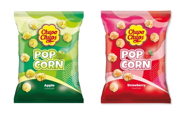 Chupa Chups Pop Corn Elma ve Çilek Aromalı Patlamış Mısır Tadım Paketi ürün görseli 1