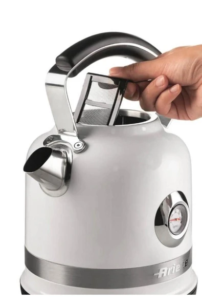 ARIETE Moderna 2854 Çelik Kettle Beyaz - Resim 5