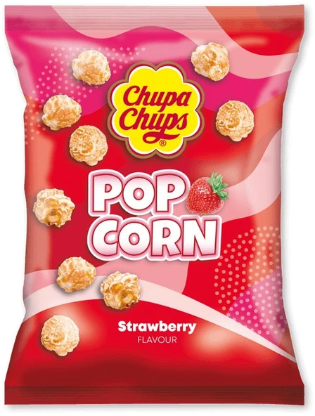 Chupa Chups Pop Corn Strawberry - Çilek Aromalı Patlamış Mısır 90 gr ürün görseli 1