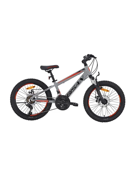 COOPER ÇOCUK BİSİKLETİ 28 CM MD 20 JANT 21 VİTES AÇIK GRİ KIRMIZI ürün görseli 1