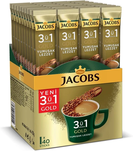 Jacobs 3ü1 Arada Yumuşak Lezzet 1 Kutu 40 Adet 18 g ürün görseli 1