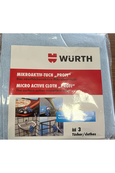 Würth Mikroaktif Bez Profesyonel 40x40 cm 3'lü Paket ürün görseli 1