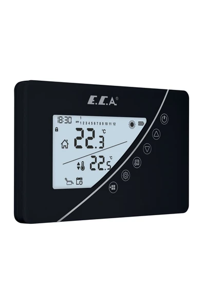 Eca Poly Touch 400B Programlanabilir Kablosuz Oda Termostatı - Resim 2