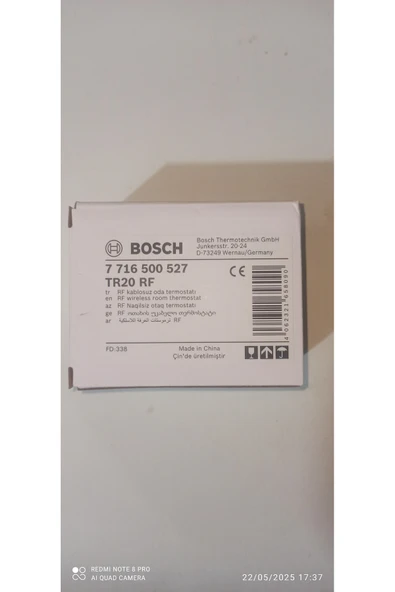 Bosch Tr20 Rf Kablosuz Oda Termostatı - Resim 5