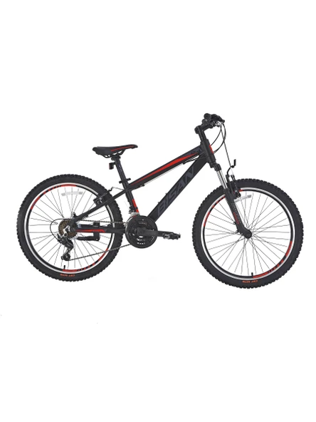 COOPER ÇOCUK BİSİKLETİ 28 CM V FREN 20 JANT 21 VİTES MAT SİYAH KIRMIZI ürün görseli 1
