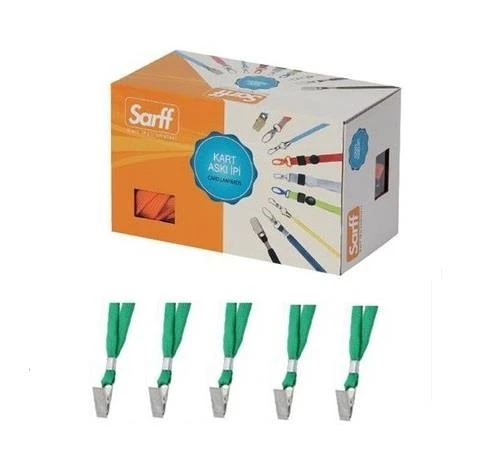 Sarff Kart İpi Metal Klipsli Yeşil 50 Li (1 Paket 50 Adet) ürün görseli 1