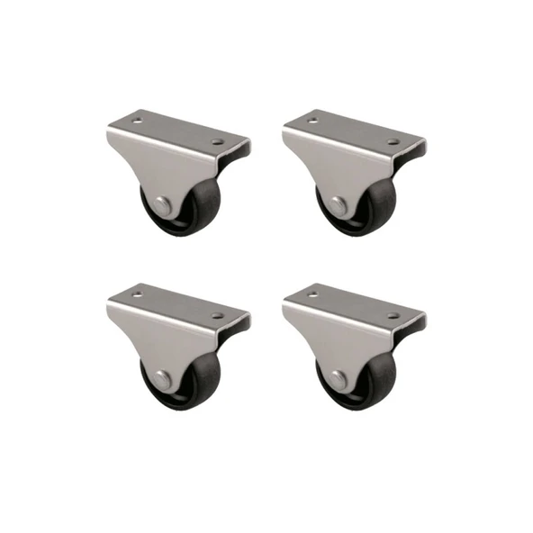 Furç Sabit Teker - 32MM - Siyah HKS228 - 4 Adet ürün görseli 1
