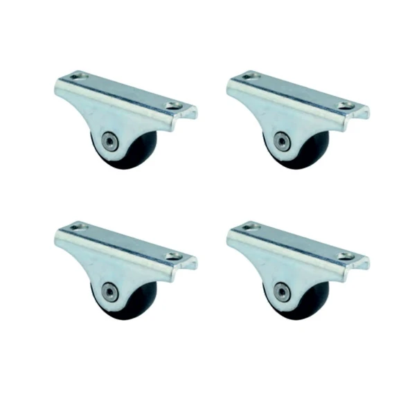Furç Sabit Teker - 20MM - Siyah HKS226 - 4 Adet ürün görseli 1
