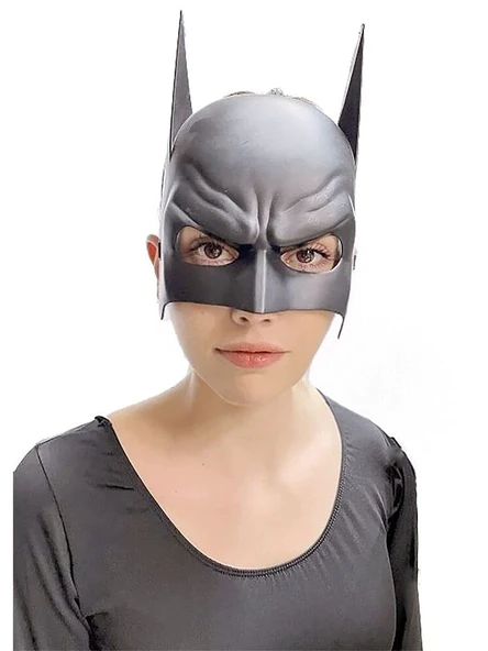 Siyah Çocuk Batman Maskesi Lastikli - Resim 4