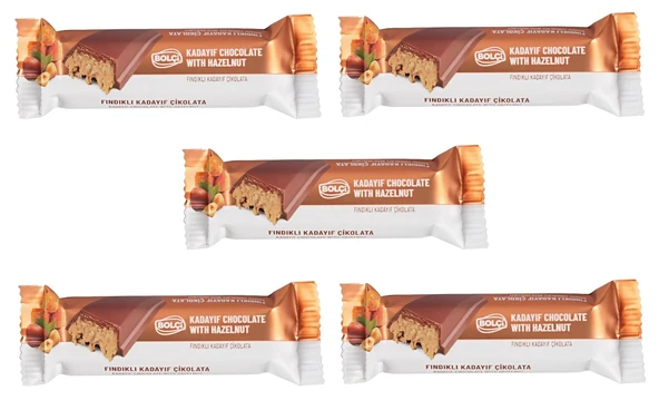 Bolçi Dubai Çikolatası Fındıklı Kadayıf Dolgulu Sütlü Çikolata 30g (5 ADET) ürün görseli 1