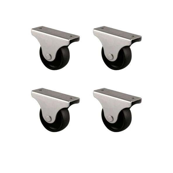 Furç Sabit Teker - 38MM - Siyah HKS229 - 4 Adet ürün görseli 1