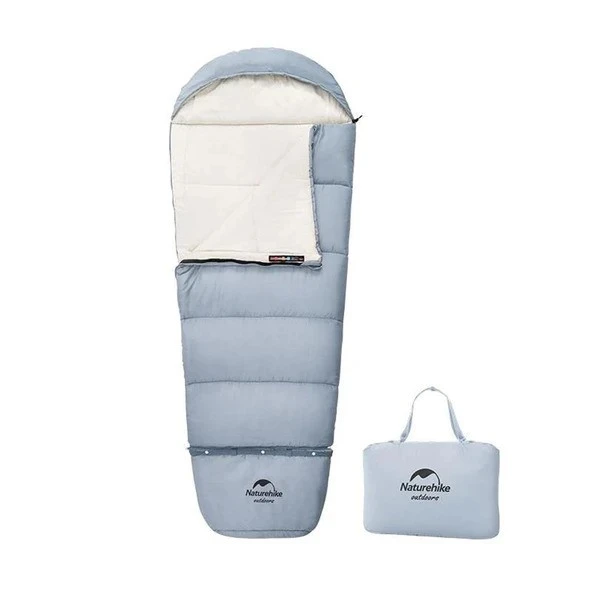 Naturehike C300 Ultralight Pamuklu Uyku Tulumu Çocuk -13 Mavi Left ürün görseli 1