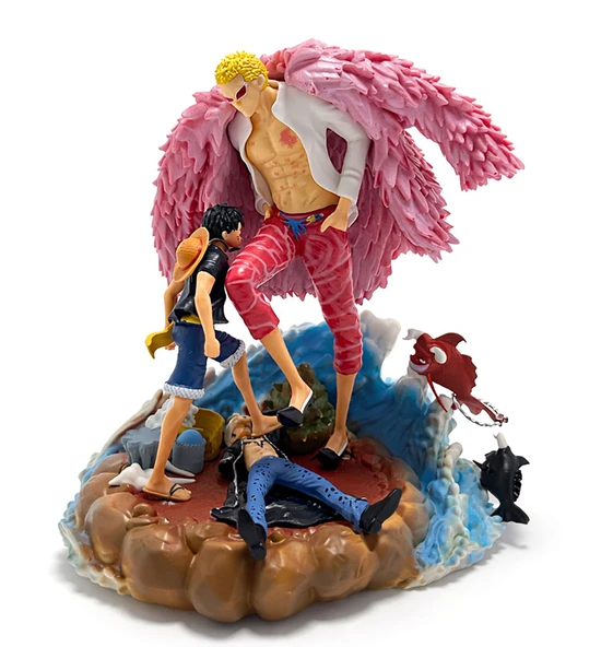 Anime One Piece Luffy Ve Donquixote Figürü - Resim 2