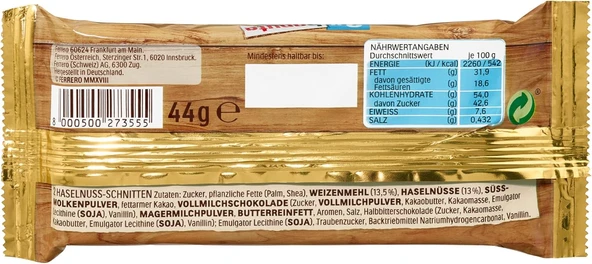 Hanuta Haselnuss-Schnitte Fındık Kremalı Gofret - Resim 2