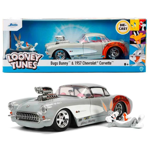 Simba Looney Tunes 1/24 Bugs Bunny 1957 Chevrolet Corvette 253255041 ürün görseli 1