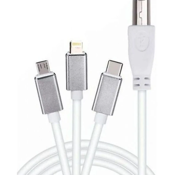 ZR362 Ads 501 Type-C 3 İn 1 Yazıcı Kablosu ürün görseli 1