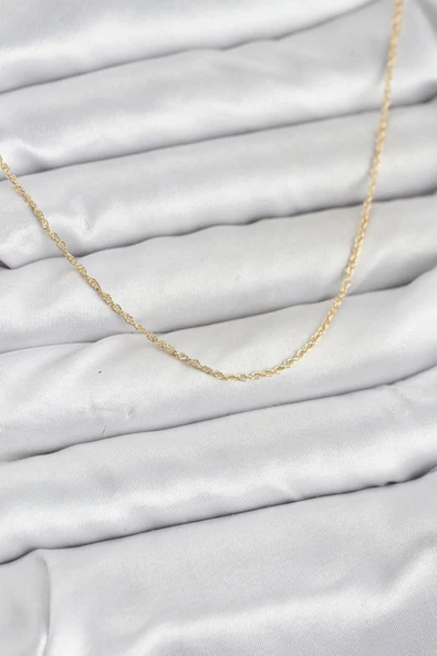 CM 14K Gold Renk Burgu Model 60 cm Kadın Kolye - TJ-BKO10932 ürün görseli 1