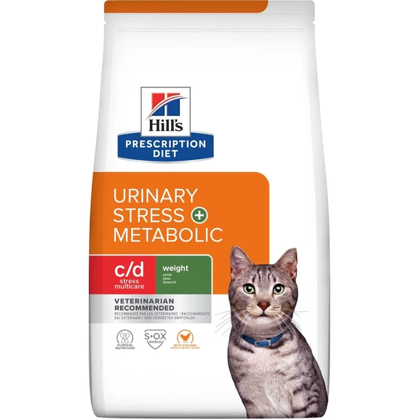 Hıll's Prescrıptıon Dıet C/d Multicare Stress + Metabolic Kedi Maması 1.5 kg ürün görseli 1