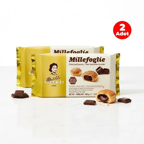 Matilde Vicenzi Millefoglie Çikolata Kreması Dolgulu Milföy Tatlı 100 g (2 ADET) ürün görseli 1