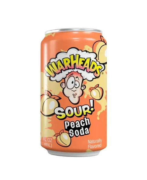 Warheads Sour Peach Soda - Ekşi Şeftali Aromalı Gazlı İçecek 330ml ürün görseli 1