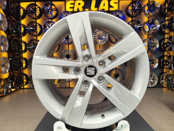 4 Adet SEAT ORIJINAL 7*17 5*112 ET49 57.1 SILVER JANT REVİZE EDİLMİŞ (Takım) ürün görseli 1
