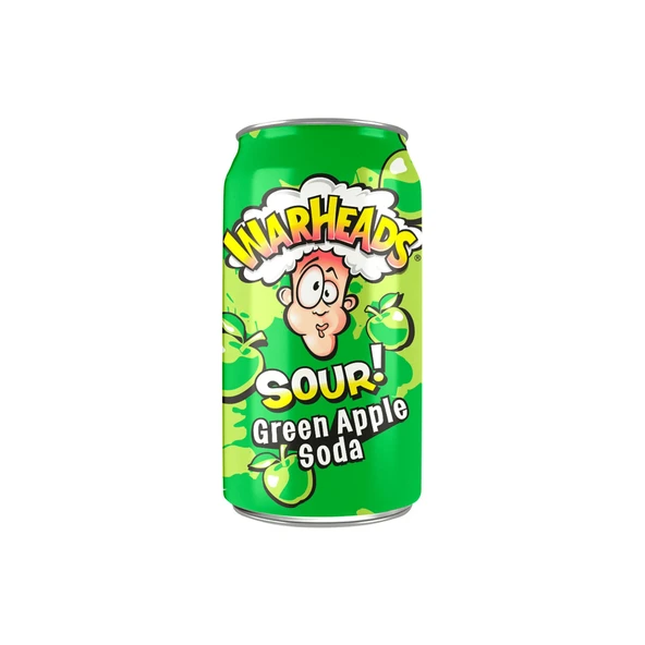 Warheads Sour Green Apple Soda - Ekşi Elma Aromalı Gazlı İçecek 330ml ürün görseli 1
