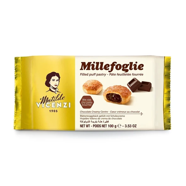Matilde Vicenzi Millefoglie Çikolata Kreması Dolgulu Milföy Tatlı 100 g ürün görseli 1