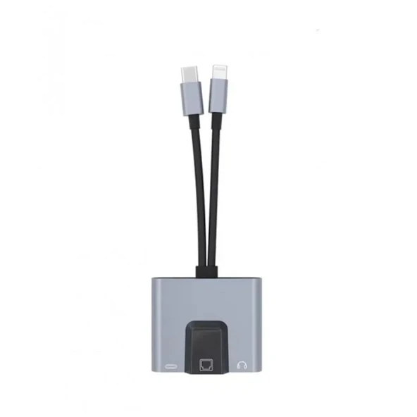 ZR815 Lightning Type-C 3 İn 1 Ethernet Çevirici Aux ürün görseli 1