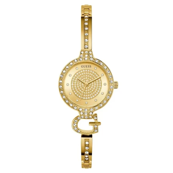 GUESS GUGW0929L2 ALTIN KAPLAMA TAŞLI KADIN KOL SAATİ ürün görseli 1