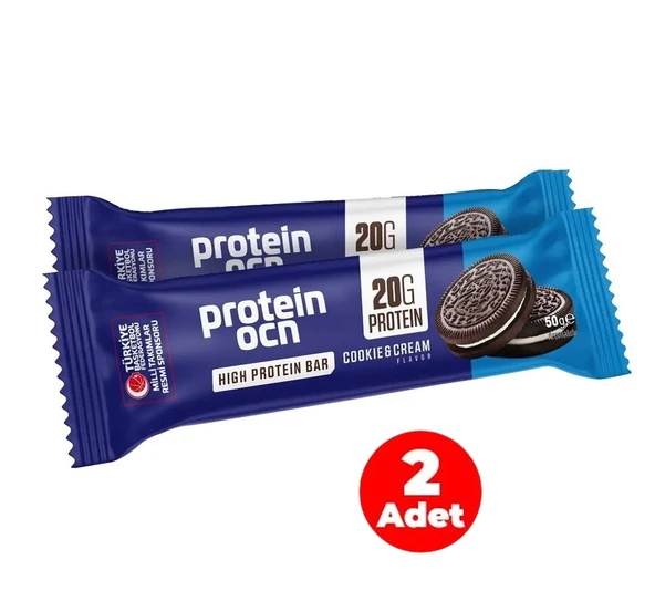 PROTEİNOCEAN Kakaolu Bisküvi ve Krema Aromalı Yüksek Protein Bar 50 g (2 Adet) ürün görseli 1