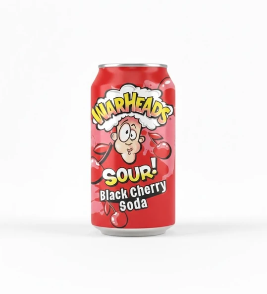 Warheads Sour Black Cherry Soda - Ekşi Kiraz Aromalı Gazlı İçecek 330ml ürün görseli 1