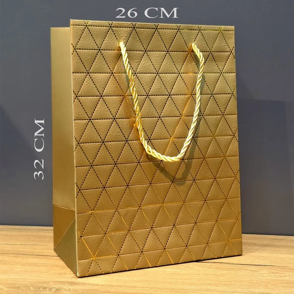 Büyük Boy Gold Hediye Çantası ürün görseli 1