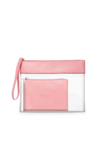 KİKO PEMBE MAKYAJ ÇANTASI - TRANSPARENT BEAUTY CASE 003 PİNK 01 ürün görseli 1