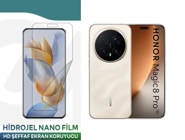 Honor Magic 8 Pro ile Uyumlu Hidrojel Nano Film HD Şeffaf Ekran Koruyucu(Tempered Cam Değildir!) ürün görseli 1