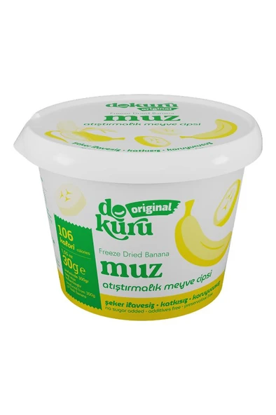 Muz Kuru Meyve Cipsi - Dondurularak Kurutulmuş Freeze Dried Çıtır Muz ürün görseli 1