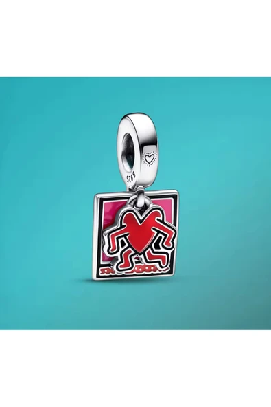 Keith Haring™ X Walking Heart Sallantılı Charm - Resim 3