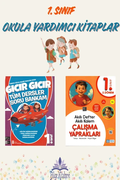 1. Sınıf Maarif Modeli Gıcır Tüm Dersler Soru Bankam + Akıllı Defter Çalışma Yaprakları (2.Dönem) ürün görseli 1