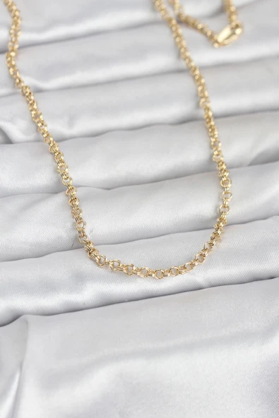 CM 14K Gold Renk Halka Zincir Model 60 cm Kadın Kolye - EBJ260207W39417 ürün görseli 1