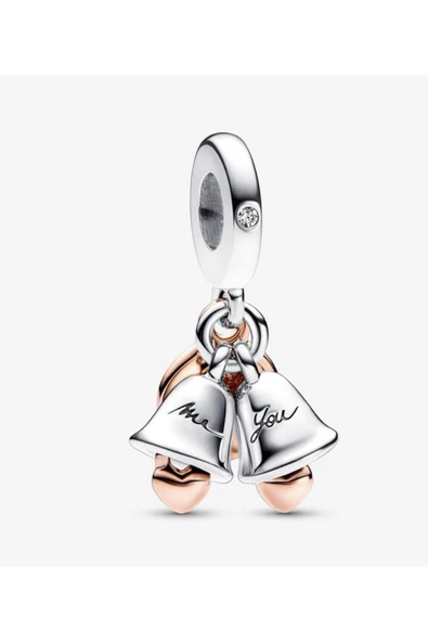 Just Married Wedding Bells Double Dangle ürün görseli 1