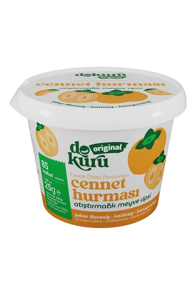 Cennet Hurması Kuru Meyve Cipsi - Dondurularak Kurutulmuş Freeze Dried Çıtır Trabzon Hurması ürün görseli 1