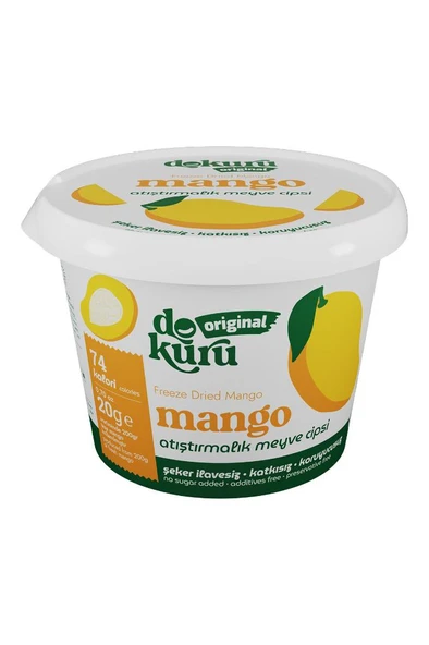dokuru Mango Kuru Meyve Cipsi - Dondurularak Kurutulmuş Freeze Dried Çıtır Mango ürün görseli 1