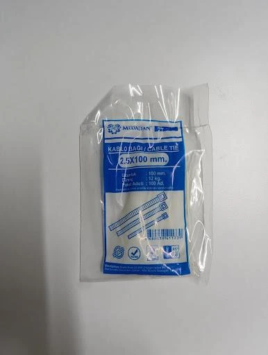 Medalyan Şeffaf Kablo Bağı Kelepçesi Klipsi - 2.5 x 100 mm - 100 Adetlik Paket ürün görseli 1