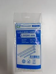 Medalyan Şeffaf Kablo Bağı Kelepçesi Klipsi - 2.5 x 200 mm - 100 Adetlik Paket ürün görseli 1