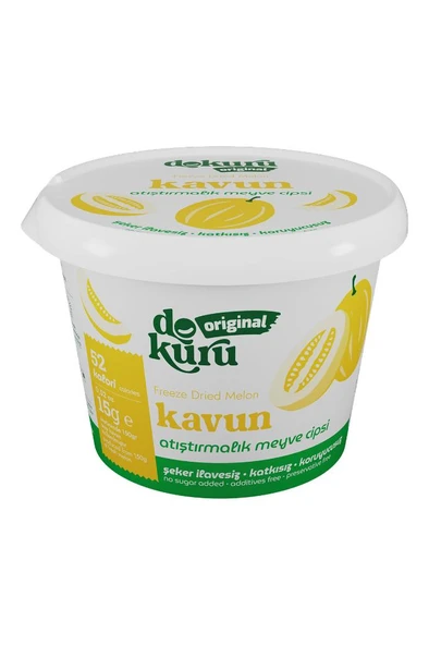 dokuru Kavun Kuru Meyve Cipsi - Dondurularak Kurutulmuş Freeze Dried Çıtır Kavun ürün görseli 1
