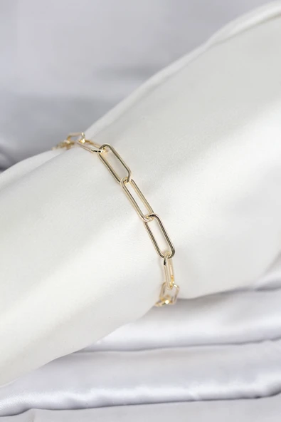 CM 14K Gold Renk Kalın Ataç Zincir Model Kadın Bileklik - EBJ260207W39492 ürün görseli 1
