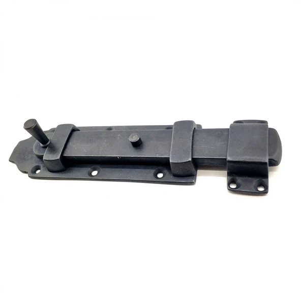 Antika Tarz Dekoratif Pirinç Yassı Kapı Sürgüsü - 55x215 Mm, Oksit ürün görseli 1