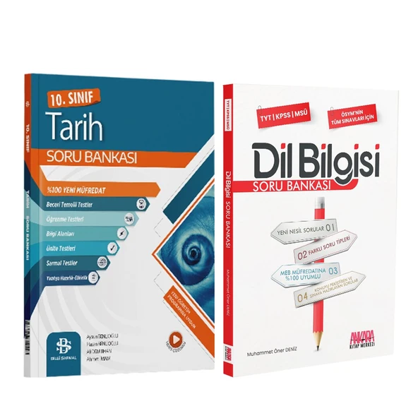 Bilgi Sarmal 10. Sınıf Tarih ve AKM Dil Bilgisi Soru Bankası Seti 2 Kitap ürün görseli 1