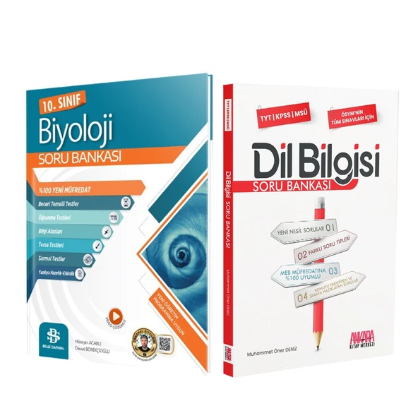 Bilgi Sarmal 10. Sınıf Biyoloji ve AKM Dil Bilgisi Soru Bankası Seti 2 Kitap ürün görseli 1